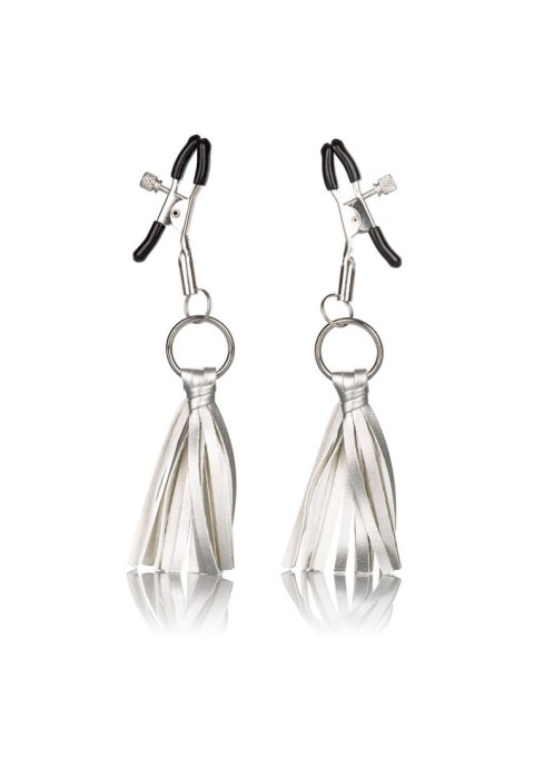 Klamerki na Sutki - Playful Tassels Nipple Clamps Silver CalExotics