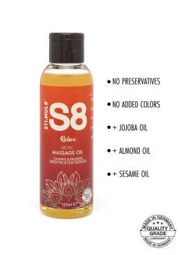 S8 Massage Oil 125ml Green Tea & Lilac Blossom Stimul8 S8