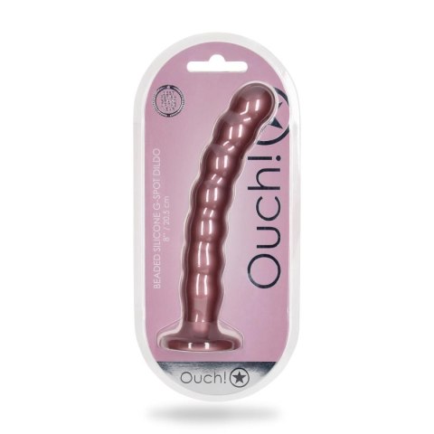 Dildo - Beaded G-Spot Dildo - 8'' / 20,5 cm - Rose Gold Ouch!