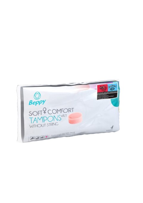 Tampony 4 szt. - Beppy Soft & Comfort Wet 4pcs Natural Beppy