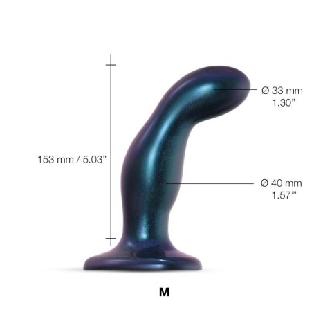 Dildo stymulujace punk G lub P - DILDO PLUG SNAKY BLEU METALLIC - M Strap-on-me