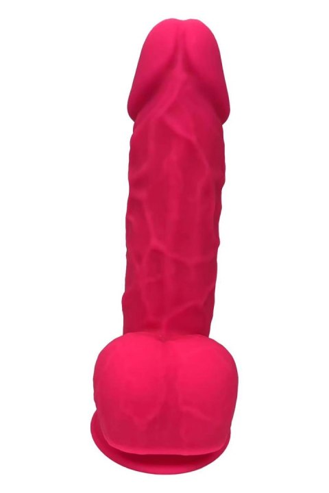 Realistyczne Dildo 21,6 cm - REAL LOVE DILDO WITH BALLS 8.5INCH FUCHSIA Dream Toys