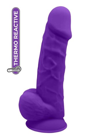 Realistyczne Dildo 21,6 cm - REAL LOVE DILDO WITH BALLS 8.5INCH PURPLE Dream Toys