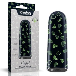 Świecący Mini Wibrator - Rechargeable Glow-in-the-dark Heart Massager Lovetoy