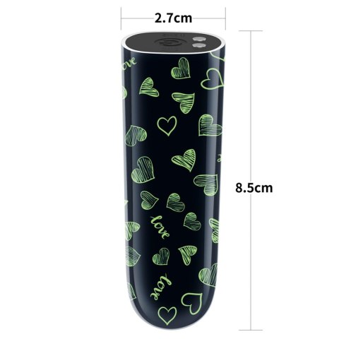 Świecący Mini Wibrator - Rechargeable Glow-in-the-dark Heart Massager Lovetoy