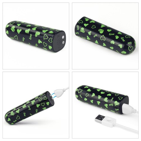 Świecący Mini Wibrator - Rechargeable Glow-in-the-dark Heart Massager Lovetoy