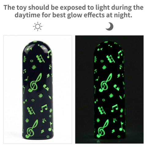 Świecący Mini Wibrator - Rechargeable Glow-in-the-dark Music Massager Lovetoy