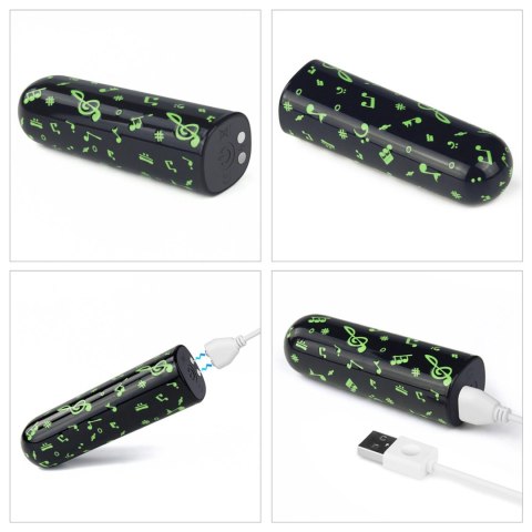 Świecący Mini Wibrator - Rechargeable Glow-in-the-dark Music Massager Lovetoy