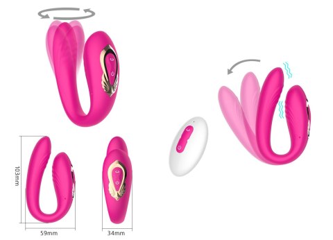 Podwójny Wibrator dla Par - Rotating wearable dual vibrator Boss Series Cute