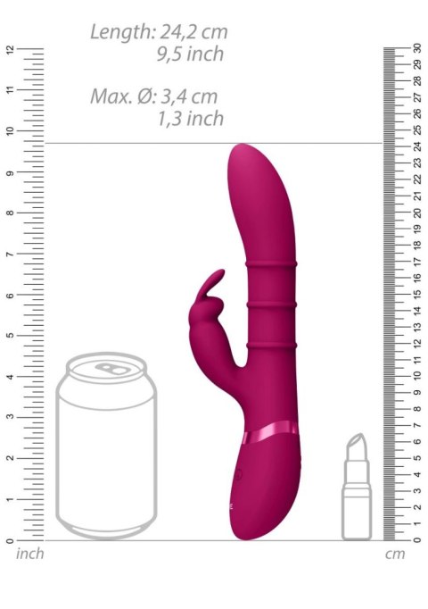 Luksusowy Wibrator - Stimulating Rings, Vibrating G-Spot Rabbit - Pink Vive