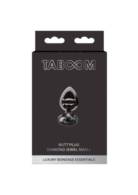 Korek Analny - Butt Plug With Diamond Jewel S Black Taboom