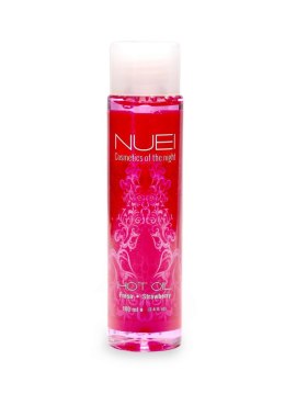 Rozgrzewający olejek smakowy - NUEI HOTOIL Strawberry - 100ml Nuei