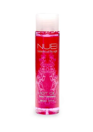 Rozgrzewający olejek smakowy - NUEI HOTOIL Strawberry - 100ml Nuei