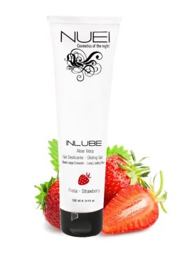 Żel do seksu oralnego - NUEI Strawberry waterbased sliding gel 100 ml Nuei
