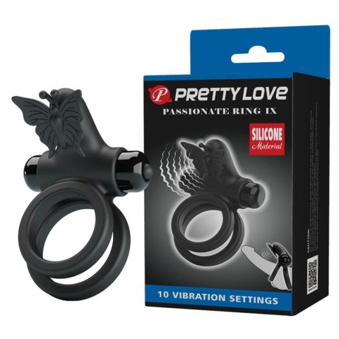 Wibrujący pierścień erekcyjny - PASSIONATE RING IX, 10 vibration functions Pretty Love