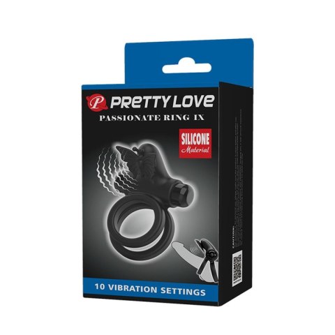 Wibrujący pierścień erekcyjny - PASSIONATE RING IX, 10 vibration functions Pretty Love