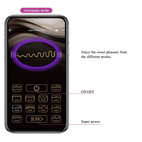 Wibrator sterowany aplikacją - Baird, 12 vibration functions Mobile APP Long-distance Control