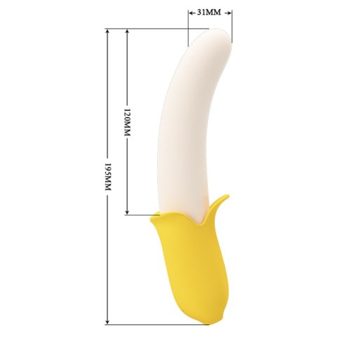 Wibrator Banan - Banana Greek, 7 vibration functions 3 thrusting settings Pretty Love