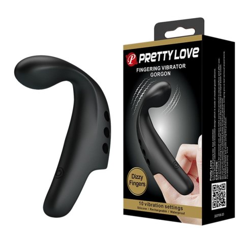 Wibrująca nakładka na palec - FINGERING VIBRATOR GORGON, 10 vibration functions Pretty Love