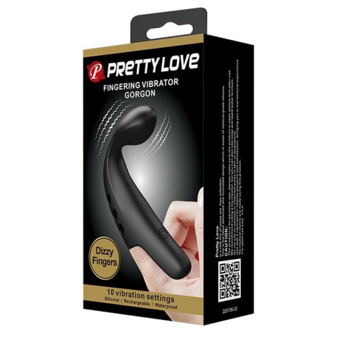 Wibrująca nakładka na palec - FINGERING VIBRATOR GORGON, 10 vibration functions Pretty Love