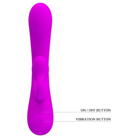 Wibrator Królik - FULL COVER SILICONE, 10 vibration functions Pretty Love