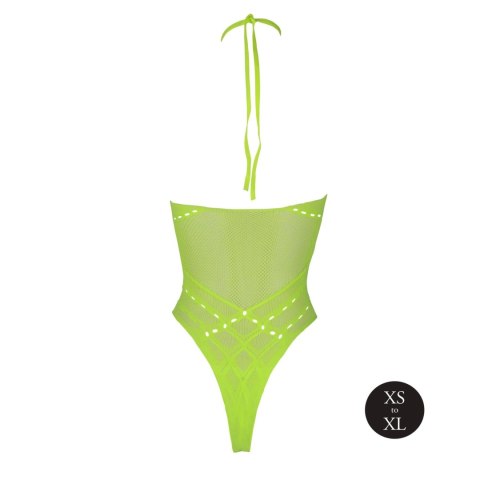 Świecące Body - Body with Halter Neck - Neon Green - XS/XL Ouch!