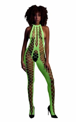 Bodystocking with Halterneck - Green - XS/XL Ouch!