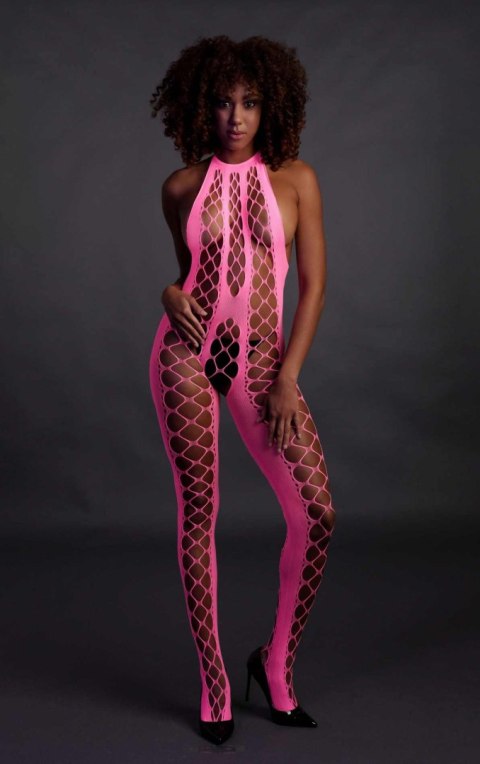 Bodystocking with Halterneck - Pink - XS/XL Ouch!