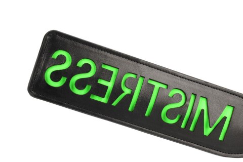 Świecąca Packa - 'Mistress'' Paddle - Glow in the Dark - Black/Neon Green