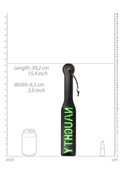 Świecąca Packa - 'Naughty'' Paddle - Glow in the Dark - Black/Neon Green