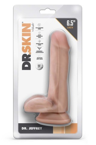 Realistyczne Dildo 15 cm - DR. SKIN DR. JEFFREY 6.5 INCH DILDO WITH BALLS BEIGE Blush