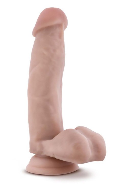 Realistyczne Dildo 18 cm - DR. SKIN DR. MARK 7 INCH DILDO WITH BALLS BEIGE Blush