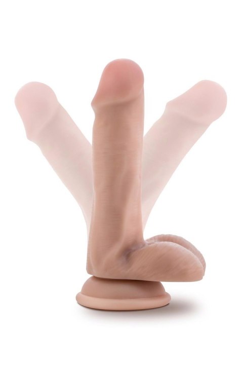 Realistyczne Dildo 16,5 cm - DR. SKIN PLUS 6 INCH POSABLE DILDO WITH BALLS VANILLA Blush