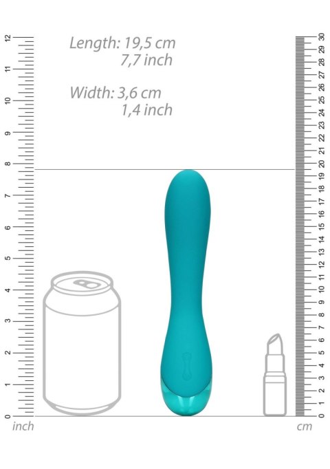 Wibrator punktu G - Smooth Silicone G-Spot Vibrator - Teal Blue Loveline