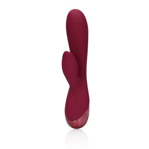 Wibrator Królik - Smooth Silicone Rabbit Vibrator - Dark Cherry Loveline