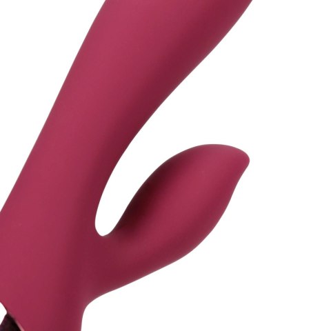 Wibrator Królik - Smooth Silicone Rabbit Vibrator - Dark Cherry Loveline