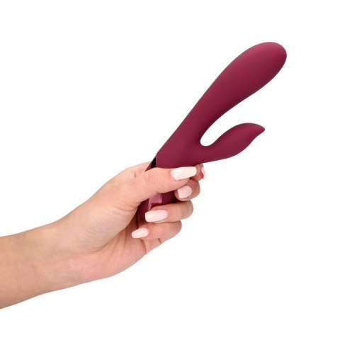 Wibrator Królik - Smooth Silicone Rabbit Vibrator - Dark Cherry Loveline