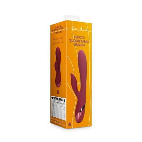 Wibrator Królik - Smooth Silicone Rabbit Vibrator - Dark Cherry Loveline