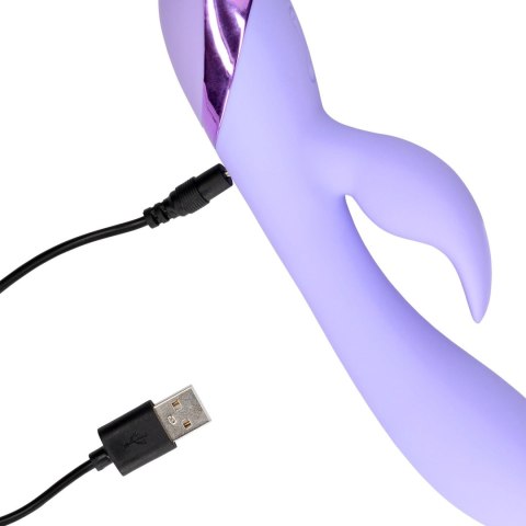 Wibrator Królik - Smooth Silicone Rabbit Vibrator - Digital Lavender Loveline