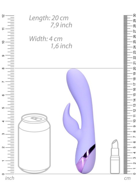 Wibrator Królik - Smooth Silicone Rabbit Vibrator - Digital Lavender Loveline