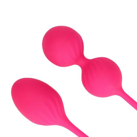 Kulki do treningu mięsni Kegla - 2 Piece Thumping Kegel Ball Set - Wild Strawberry Loveline