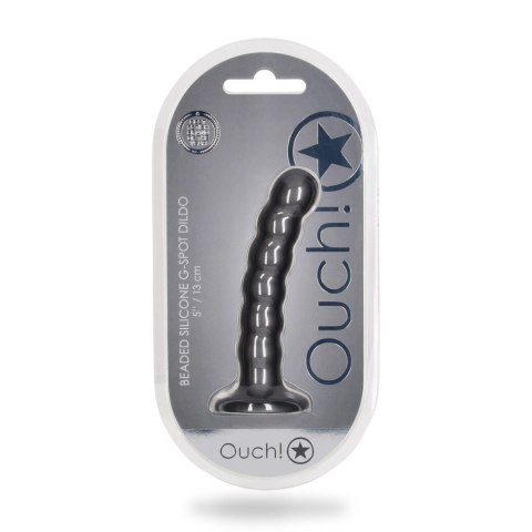 Dildo 13 cm - Beaded Silicone G-Spot Dildo - 5'' / 13 cm Ouch!