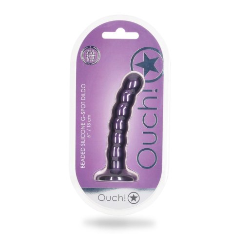 Dildo 13 cm - Beaded Silicone G-Spot Dildo - 5'' / 13 cm Ouch!