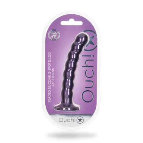 Dildo 17 cm - Beaded Silicone G-Spot Dildo - 6,5'' / 16,5 cm Ouch!