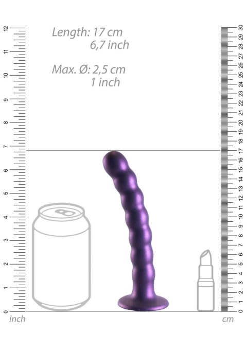 Dildo 17 cm - Beaded Silicone G-Spot Dildo - 6,5'' / 16,5 cm Ouch!