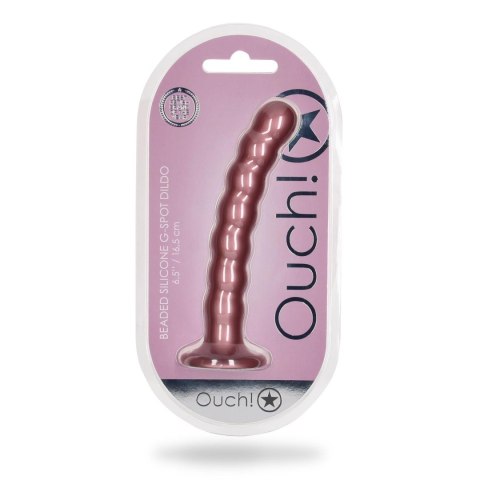 Dildo 17 cm - Beaded Silicone G-Spot Dildo - 6,5'' / 16,5 cm Ouch!