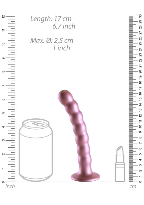 Dildo 17 cm - Beaded Silicone G-Spot Dildo - 6,5'' / 16,5 cm Ouch!