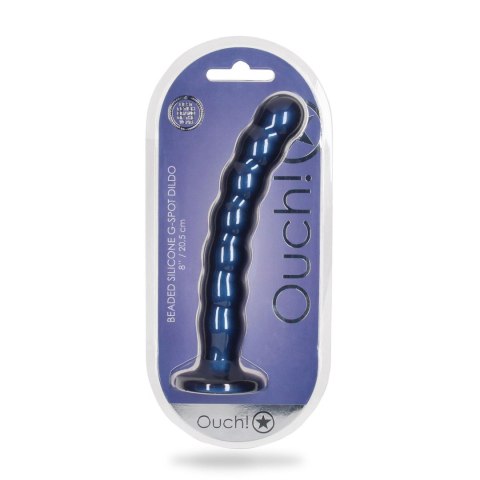 Dildo 21 cm - Beaded Silicone G-Spot Dildo - 8'' / 20,5 cm Ouch!