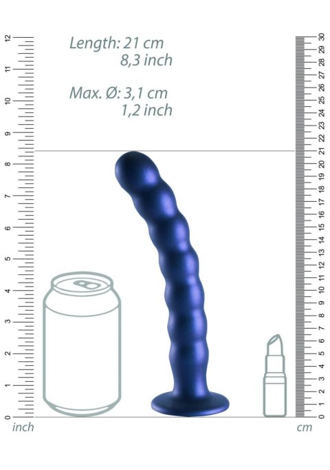 Dildo 21 cm - Beaded Silicone G-Spot Dildo - 8'' / 20,5 cm Ouch!