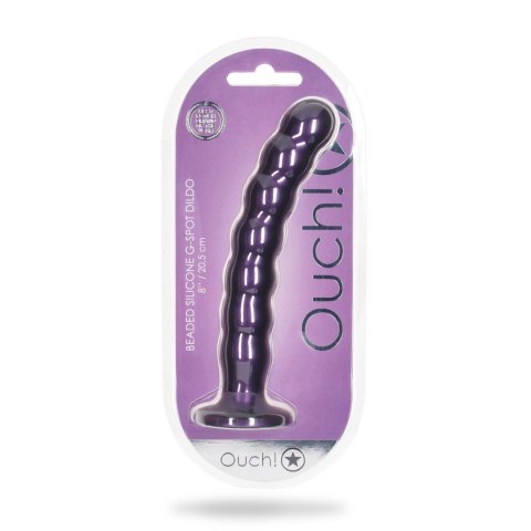 Dildo 21 cm - Beaded Silicone G-Spot Dildo - 8'' / 20,5 cm Ouch!